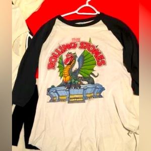 Vintage Rolling Stones Sold Out 1981 Tour Shirt 3/4 Sleeve